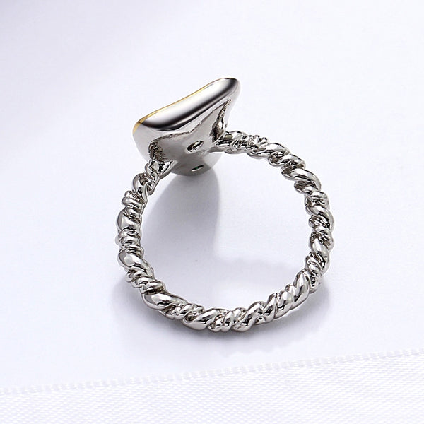 Twisted Band Zircon Stamp