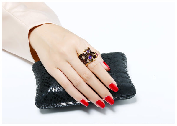 Gothic Hollow Black Gold Band