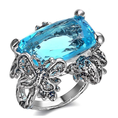 Butterfly Big Blue Cubic Zircon
