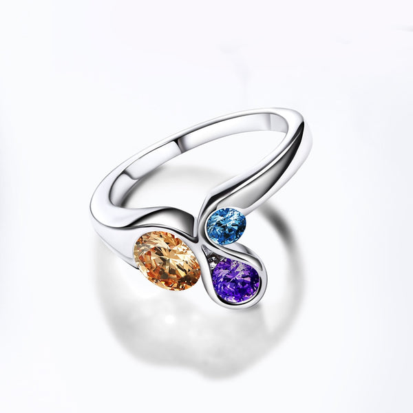 Blue Purple Champagne Zircon Combo