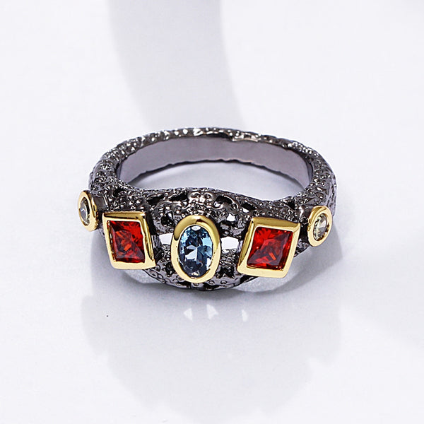 Red Blue Olivine Zircon Combo