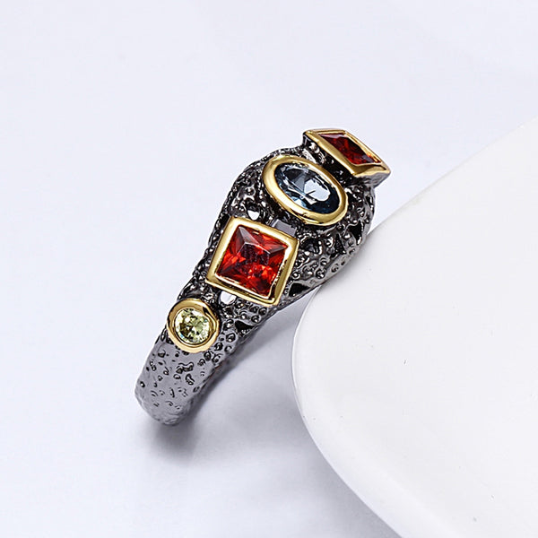 Red Blue Olivine Zircon Combo