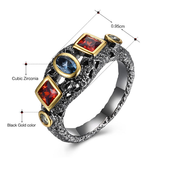 Red Blue Olivine Zircon Combo