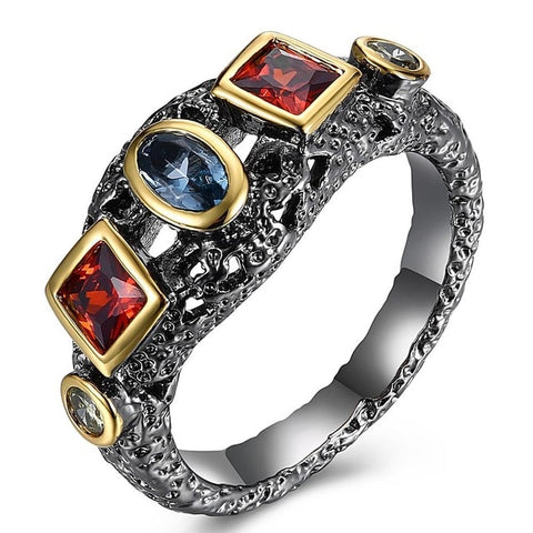 Red Blue Olivine Zircon Combo