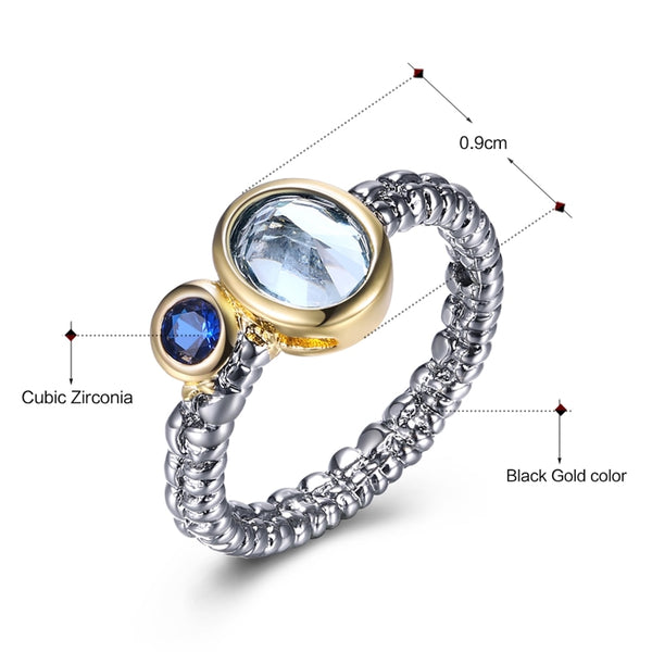 Two Tone Blue Zircon Twist