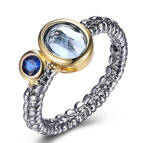 Two Tone Blue Zircon Twist