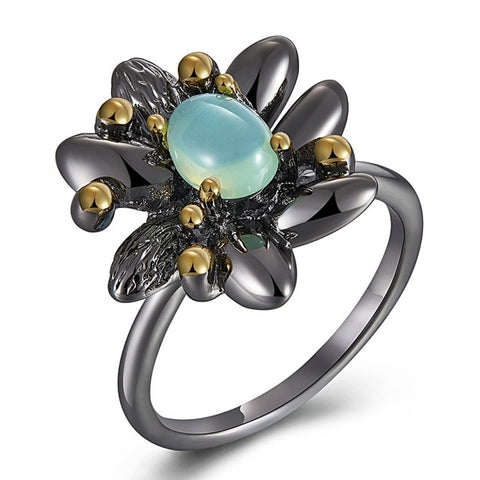 Synthetic Flowery Blue Opal